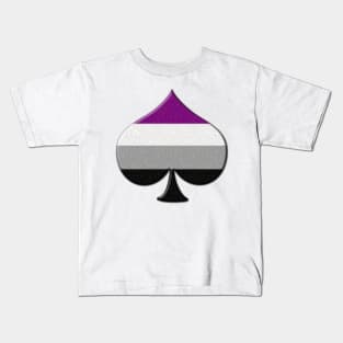 Large Ace Symbol in Asexual Pride Flag Colors Kids T-Shirt